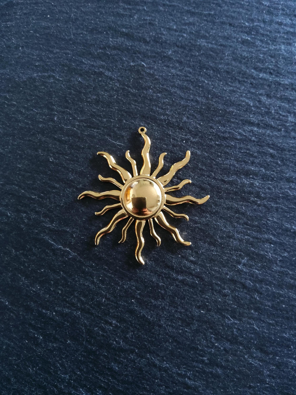Gold Stainless Steel Sun Charms 42x39x3.5mm - ContentedCatz