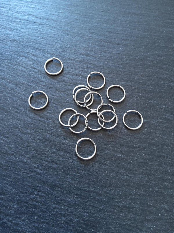 40 or 200 Stainless Steel 12mm Jump Rings Strong 1.2mm (16 gauge) - ContentedCatz