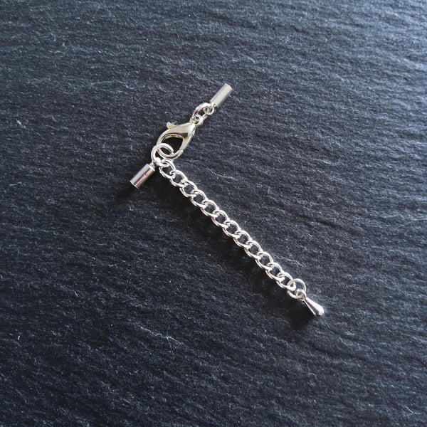 Silver Plated End Cap Sets for 1.5mm Cord (2mm end caps)