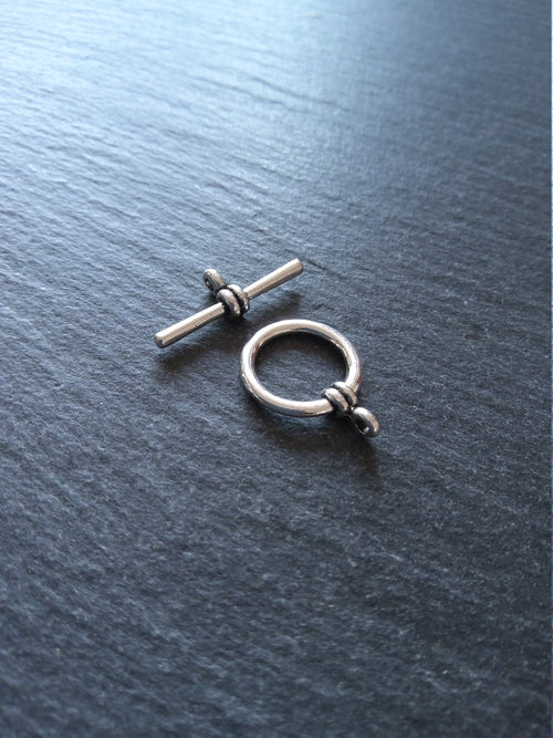 6 or 30 Sets of Antique Silver Tone Metal Alloy Toggle Clasps 21x16mm