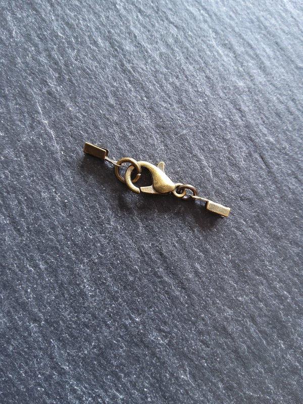 6 or 30 Antique Bronze Crimp End Sets for 1mm Cord Necklaces