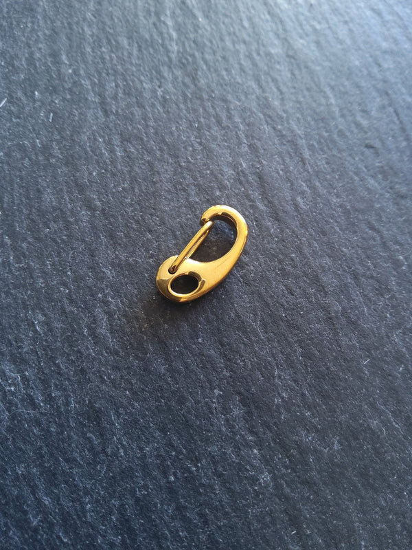 1 or 5 Golden Surgical Stainless Steel Push Gate Clasps 26x13x6mm