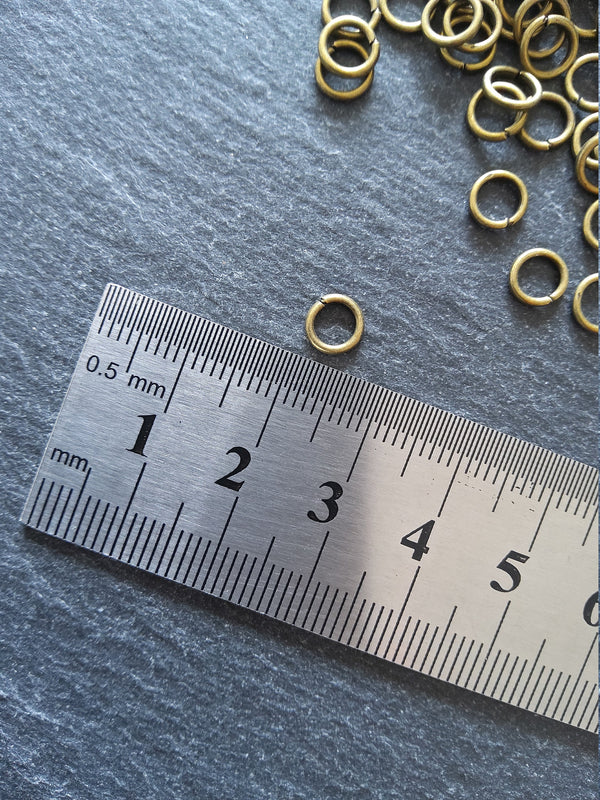 200 or 1000 Antique Bronze 6mm Diameter 1mm Strong Jump Rings 18 Gauge