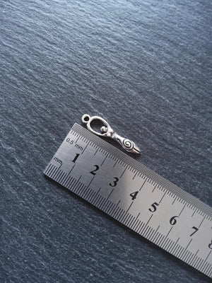10 or 50 Silver Tone Spiral Goddess Long Pendants Charms 31x8mm
