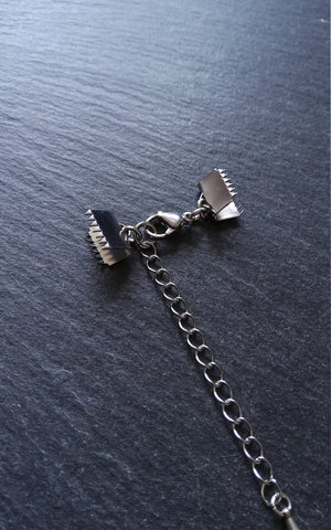 Stainless Steel Crimp End Sets for 10mm (3/8 inch) wide Chokers & Bracelets - ContentedCatz
