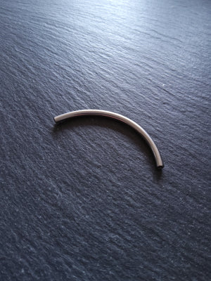 2 or 10 Stainless Steel Tube beads 50mm ( 2 inch ) Curved Spacer 50x3mm Hole: 1.8mm - ContentedCatz