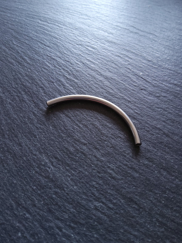2 or 10 Stainless Steel Tube beads 50mm ( 2 inch ) Curved Spacer 50x3mm Hole: 1.8mm - ContentedCatz
