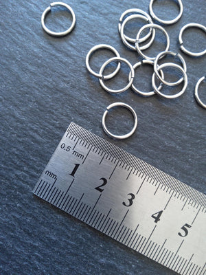 40 or 200 Stainless Steel 12mm Jump Rings Strong 1.2mm (16 gauge) - ContentedCatz