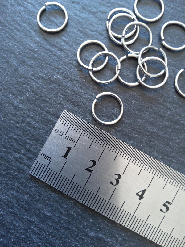 40 or 200 Stainless Steel 12mm Jump Rings Strong 1.2mm (16 gauge) - ContentedCatz