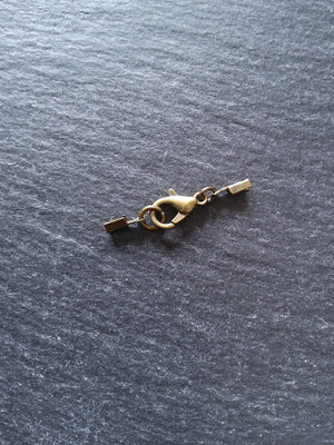 6 or 30 Antique Bronze Crimp End Sets for 1mm Cord Necklaces