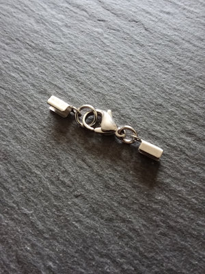 Stainless Steel Folding Crimp End sets for approx. 2mm to 2.5mm Cord Necklaces