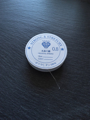 Strong Stretchy 0.8mm Round Clear Elastic Thread for Jewellery Making 7.5m Reel