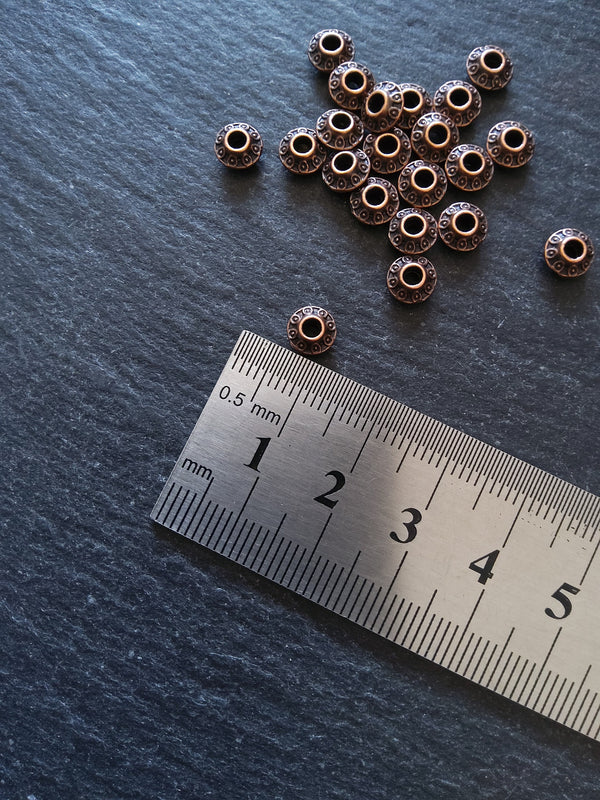 20 or 100 Antique Copper Tone 7mm Flying Saucer Bicone Spacer Beads 7.5x7mm Nickel FREE20 or 100 Antique Copper Tone 7mm Flying Saucer Bicone Spacer Beads 7.5x7mm Nickel FREE