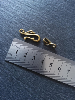 8 or 40 Sets of Hook and Eye Antique Bronze Alloy Clasps Hook 25x12mm Eye 16x3mm Nickel FREE