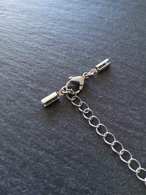 Stainless Steel Crimp End Sets for 2mm to 2.5mm Round Cord Necklaces
