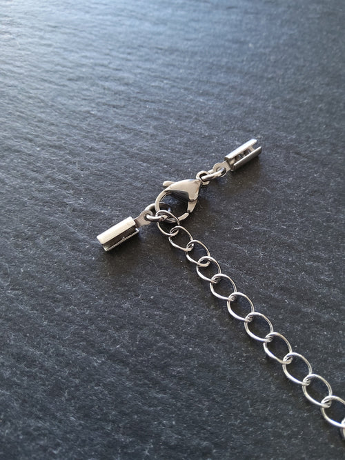 Stainless Steel Crimp End Sets for 2mm to 2.5mm Round Cord Necklaces