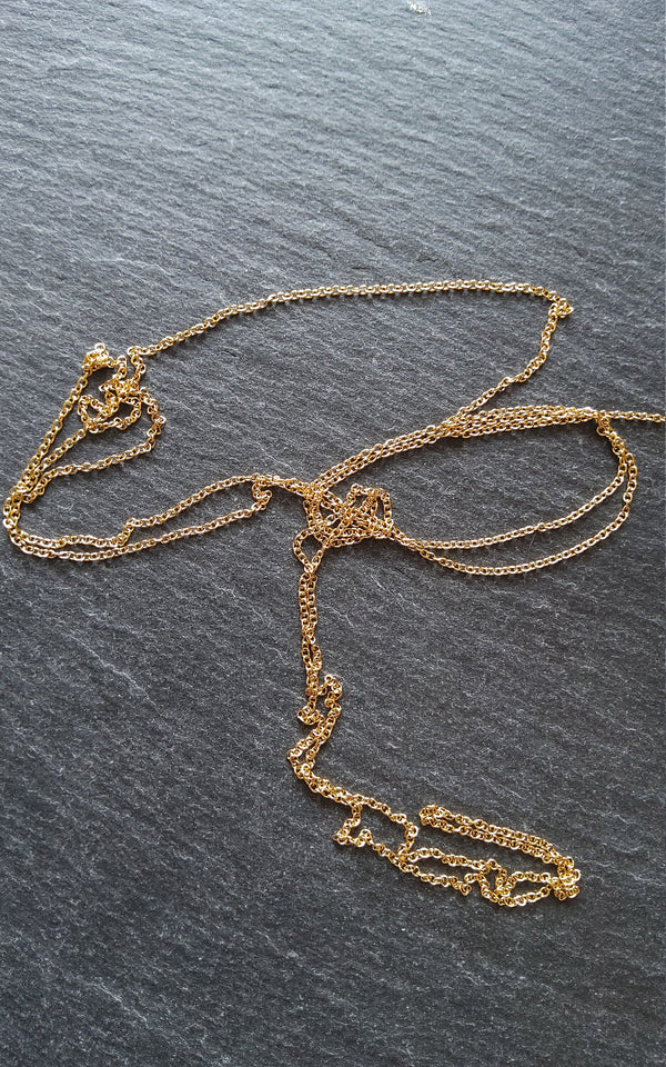 1 Meter Length of Fine Antique Gold Tone Stainless Steel Cable Chain 1.5x1.2mm Closed Link