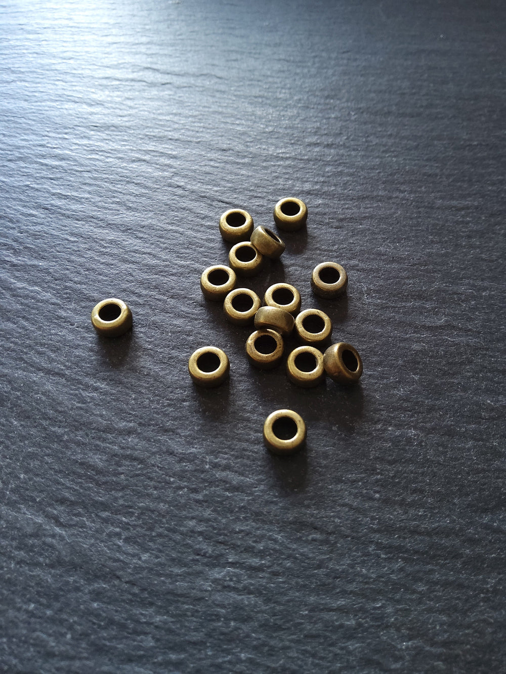 20 or 100 Antique Bronze 7mm Rondelle Spacer Beads 7x4mm Nickel FREE - ContentedCatz