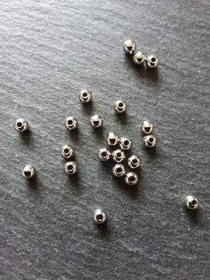 20 or 100 Stainless Steel 4mm Solid Round Spacer Beads Hole: 1.5mm - ContentedCatz