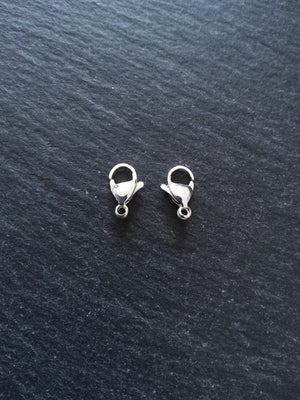 5 or 25 Genuine 925 Sterling Silver Plated 12mm Stainless Steel Lobster Clasps 12x7mm - ContentedCatz