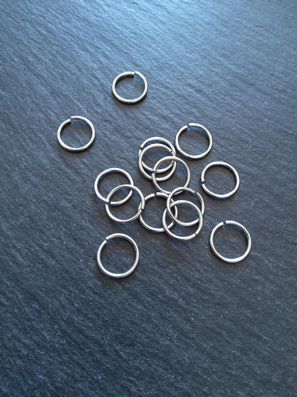 40 or 200 Stainless Steel 12mm Jump Rings Strong 1.2mm (16 gauge) - ContentedCatz