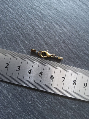 6 or 30 Antique Bronze Crimp End Sets for 1mm Cord Necklaces