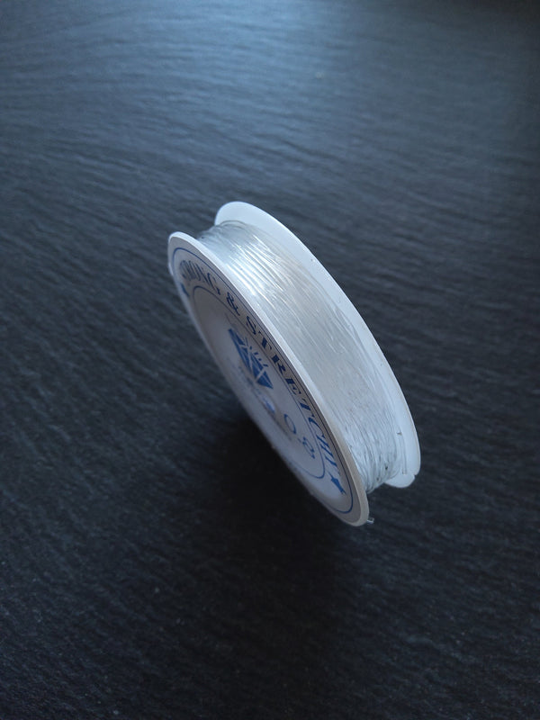 Strong Stretchy 0.8mm Round Clear Elastic Thread for Jewellery Making 7.5m Reel