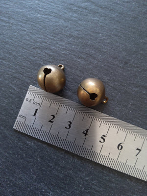 6 or 30 Antique Bronze Tone Brass 15mm Bells Bell Charms 19x15mm
