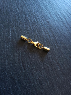 2 or 10 Genuine 18K Gold Plated Stainless Steel End Cap Sets for 2.5mm (3mm end caps) - ContentedCatz