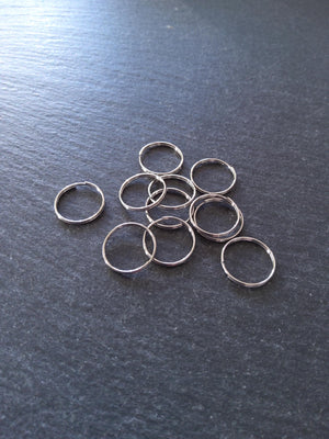 40 or 200 Stainless Steel 14mm (4/8") Split Rings 0.7mm (22 gauge) - ContentedCatz