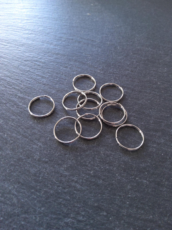 40 or 200 Stainless Steel 14mm (4/8") Split Rings 0.7mm (22 gauge) - ContentedCatz