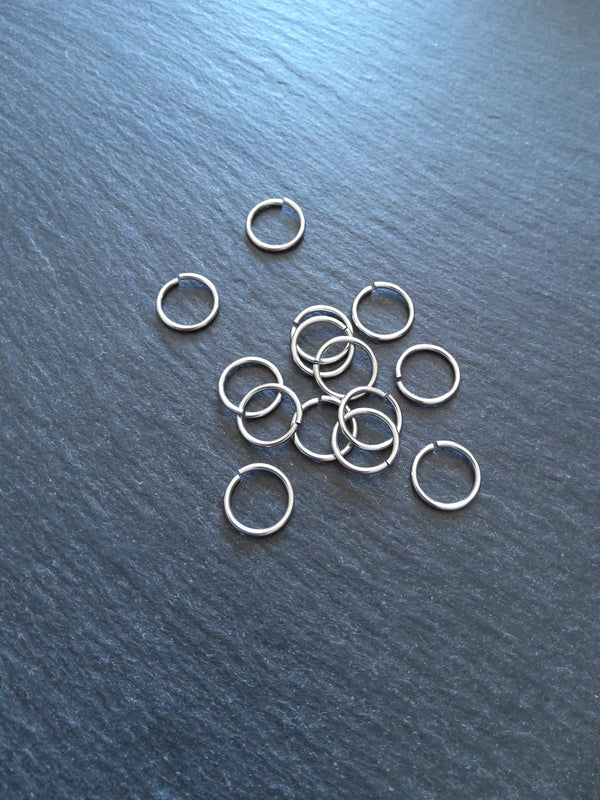 40 or 200 Stainless Steel 12mm Jump Rings Strong 1.2mm (16 gauge) - ContentedCatz