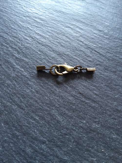 6 or 30 Antique Bronze Crimp End Sets for 1mm Cord Necklaces