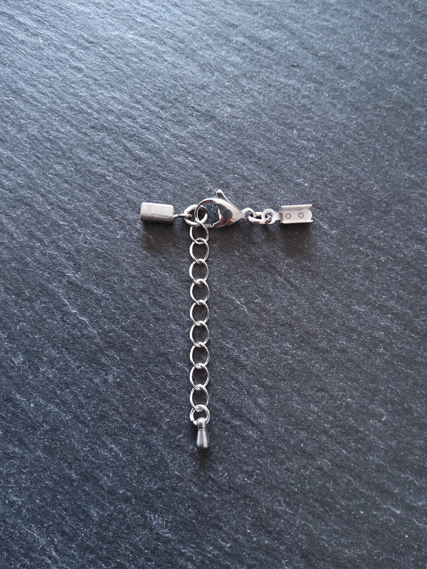 Stainless Steel Folding Crimp End sets for approx. 2mm to 2.5mm Cord Necklaces