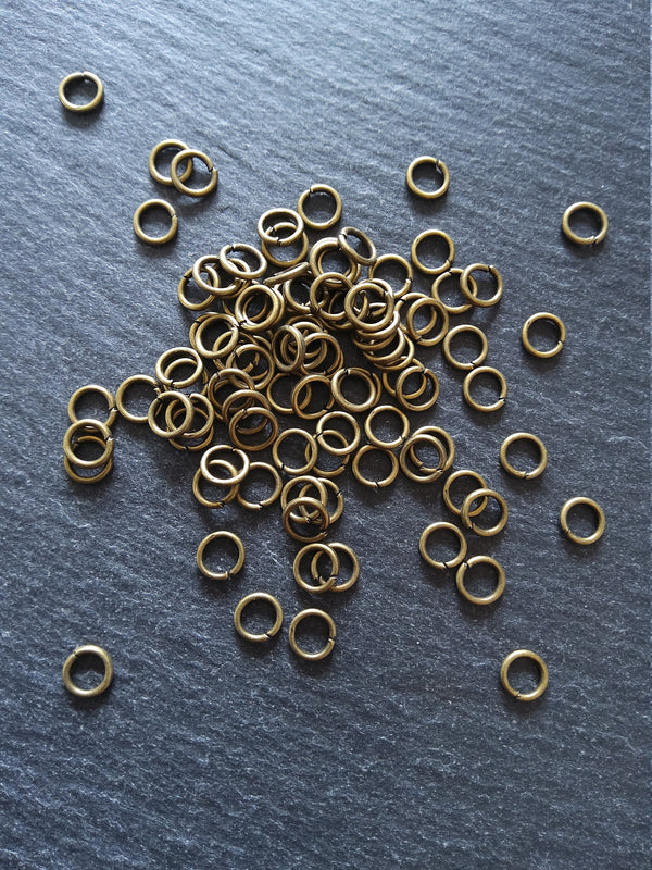 200 or 1000 Antique Bronze 6mm Diameter 1mm Strong Jump Rings 18 Gauge