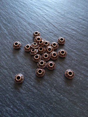 20 or 100 Antique Copper Tone 7mm Flying Saucer Bicone Spacer Beads 7.5x7mm Nickel FREE20 or 100 Antique Copper Tone 7mm Flying Saucer Bicone Spacer Beads 7.5x7mm Nickel FREE