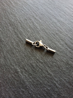 5 or 25 Stainless Steel Rounded End Cap Sets for 0.5mm to 1mm Cord Necklaces (1.2mm end caps)