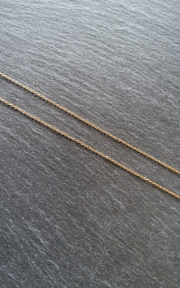 1 Meter Length of Fine Antique Gold Tone Stainless Steel Cable Chain 1.5x1.2mm Closed Link