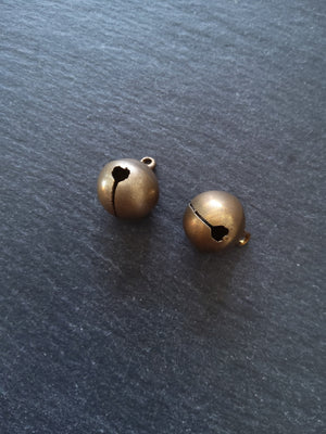 6 or 30 Antique Bronze Tone Brass 15mm Bells Bell Charms 19x15mm