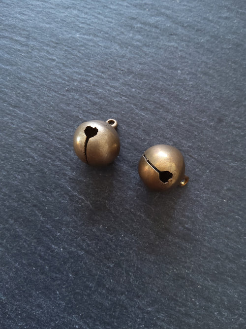 6 or 30 Antique Bronze Tone Brass 15mm Bells Bell Charms 19x15mm