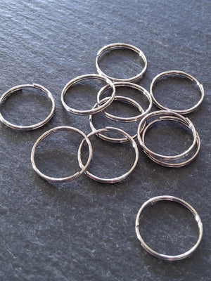 40 or 200 Stainless Steel 14mm (4/8") Split Rings 0.7mm (22 gauge) - ContentedCatz
