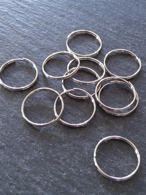 40 or 200 Stainless Steel 14mm (4/8") Split Rings 0.7mm (22 gauge) - ContentedCatz