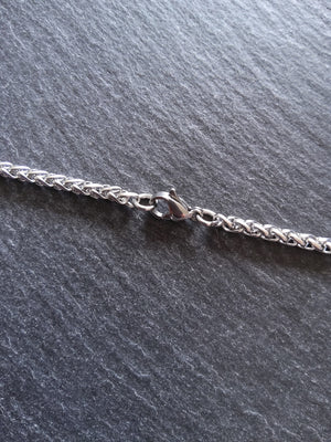 Stainless Steel Wheat Chain Necklace or Bracelet 4mm Wide