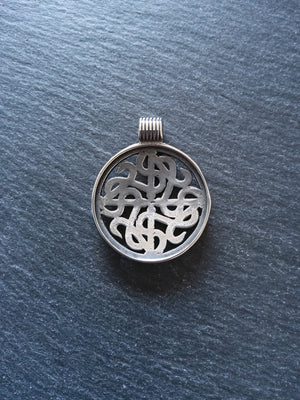 Round Viking Style Pendant Stainless Steel 43x35x7mm