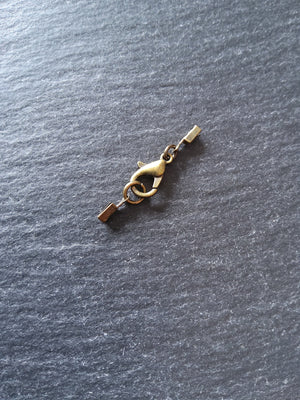6 or 30 Antique Bronze Crimp End Sets for 1mm Cord Necklaces