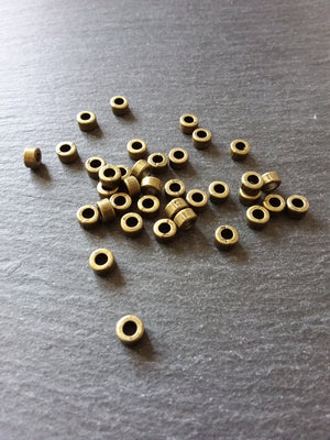 40 or 200 Antique Bronze Tone 6mm Plain Spacer Beads 6x3mm Hole: 2.8mm