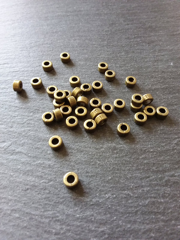 40 or 200 Antique Bronze Tone 6mm Plain Spacer Beads 6x3mm Hole: 2.8mm