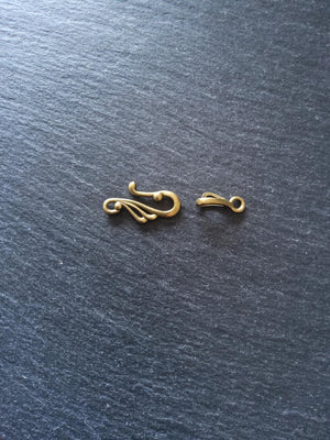 8 or 40 Sets of Hook and Eye Antique Bronze Alloy Clasps Hook 25x12mm Eye 16x3mm Nickel FREE