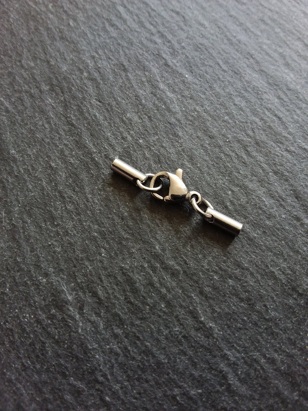 5 or 25 Stainless Steel Rounded End Cap Sets for 0.5mm to 1mm Cord Necklaces (1.2mm end caps)