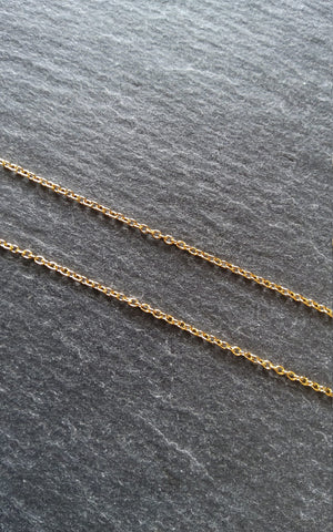 1 Meter Length of Fine Antique Gold Tone Stainless Steel Cable Chain 1.5x1.2mm Closed Link